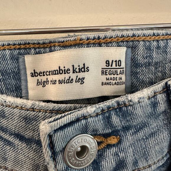 Abercrombie Kids High Rise Wide Leg Jeans sz 9/10 - Picture 4 of 9